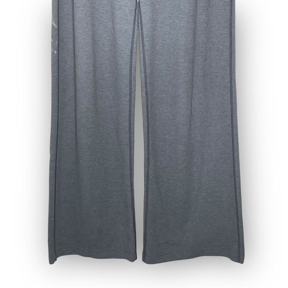 Vuori Bayview Thermal Wide Leg Pants Waffle Knit Gray Women’s Size XL - Picture 4 of 9